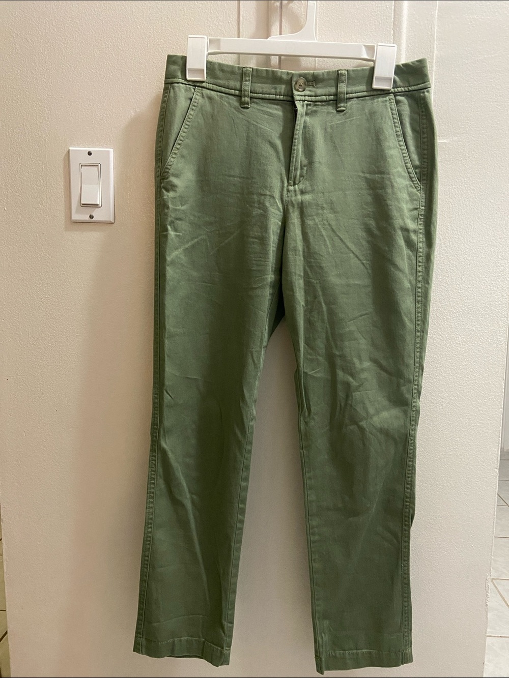 J. Crew Sage Green Straight Leg Chinos